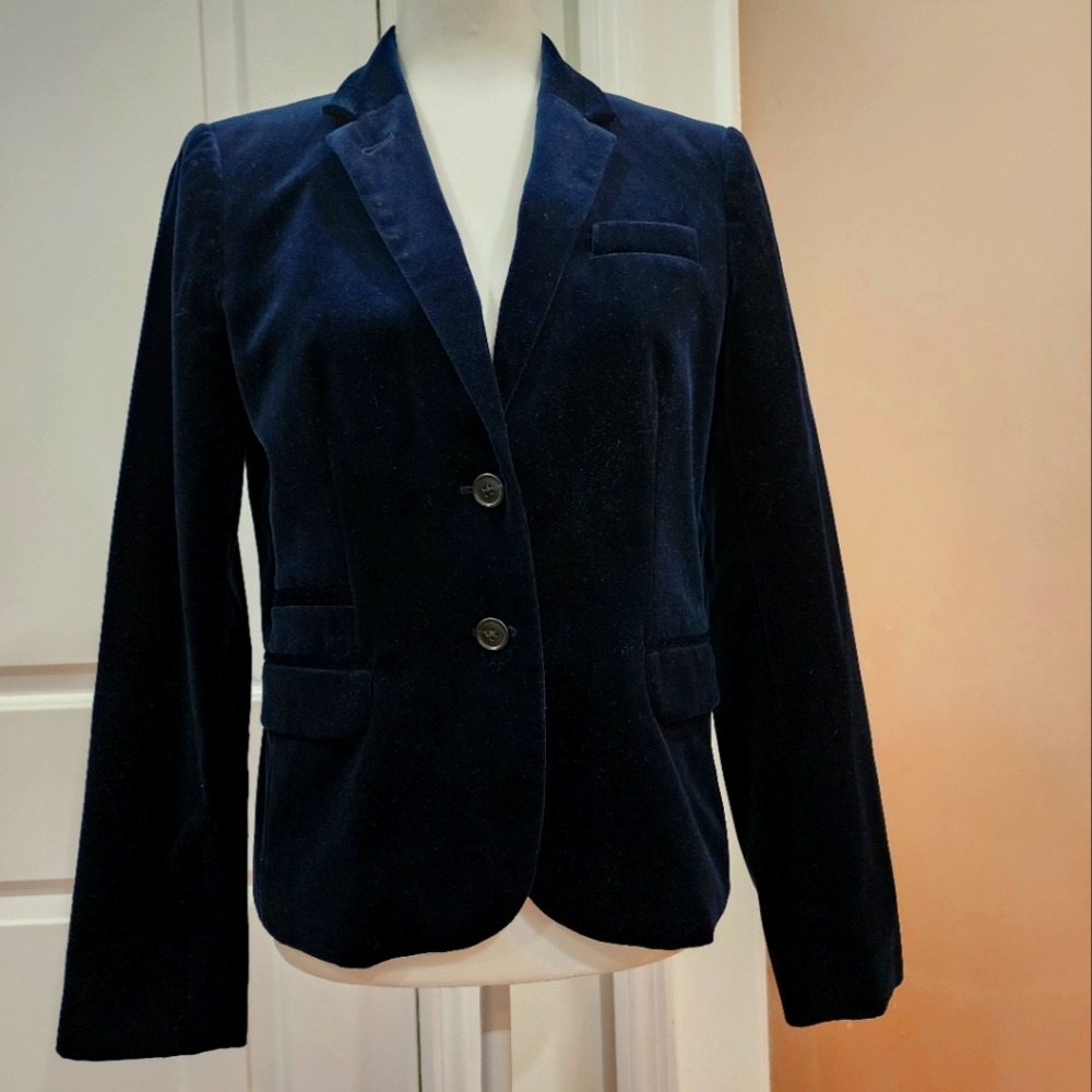 J.Crew Cozy Velvet Midnight Blue.